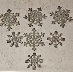 Glittery Snowflake Ornaments